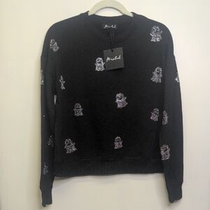 Marvel Black Sweater with Glitter Accents